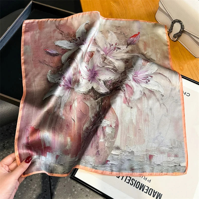 100% Mulberry Silk Scarf 53x53cm