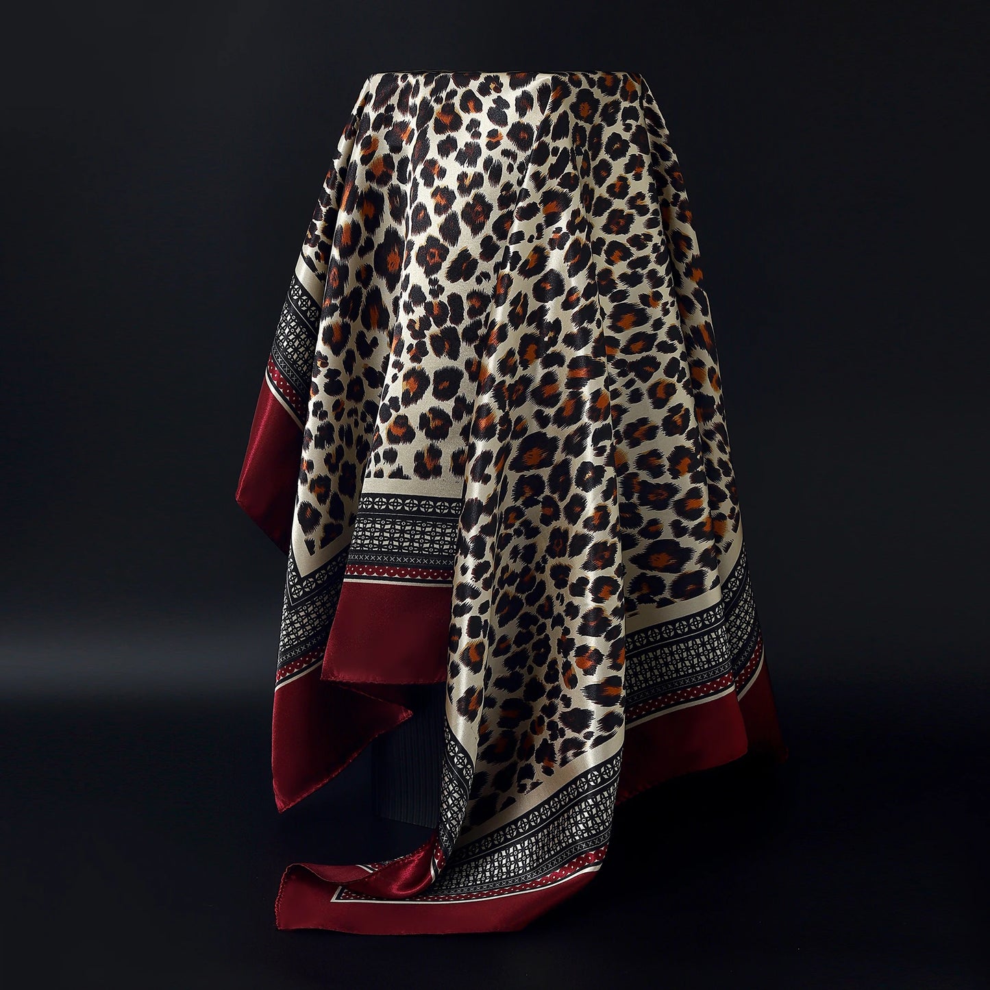 90×90cm Silk Satin Square Scarf for Women