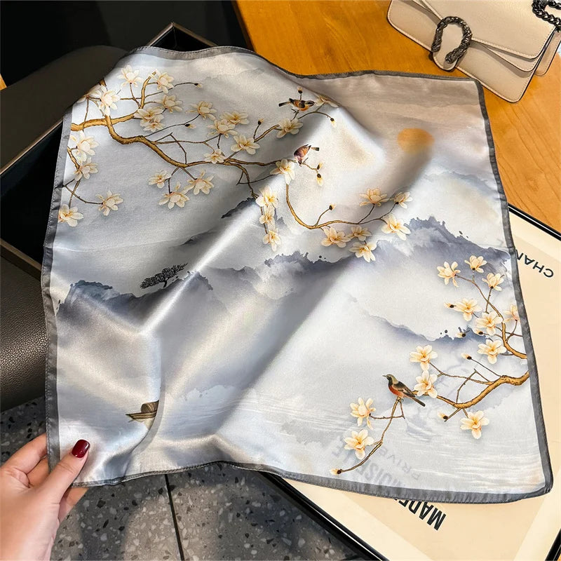 100% Mulberry Silk Scarf 53x53cm
