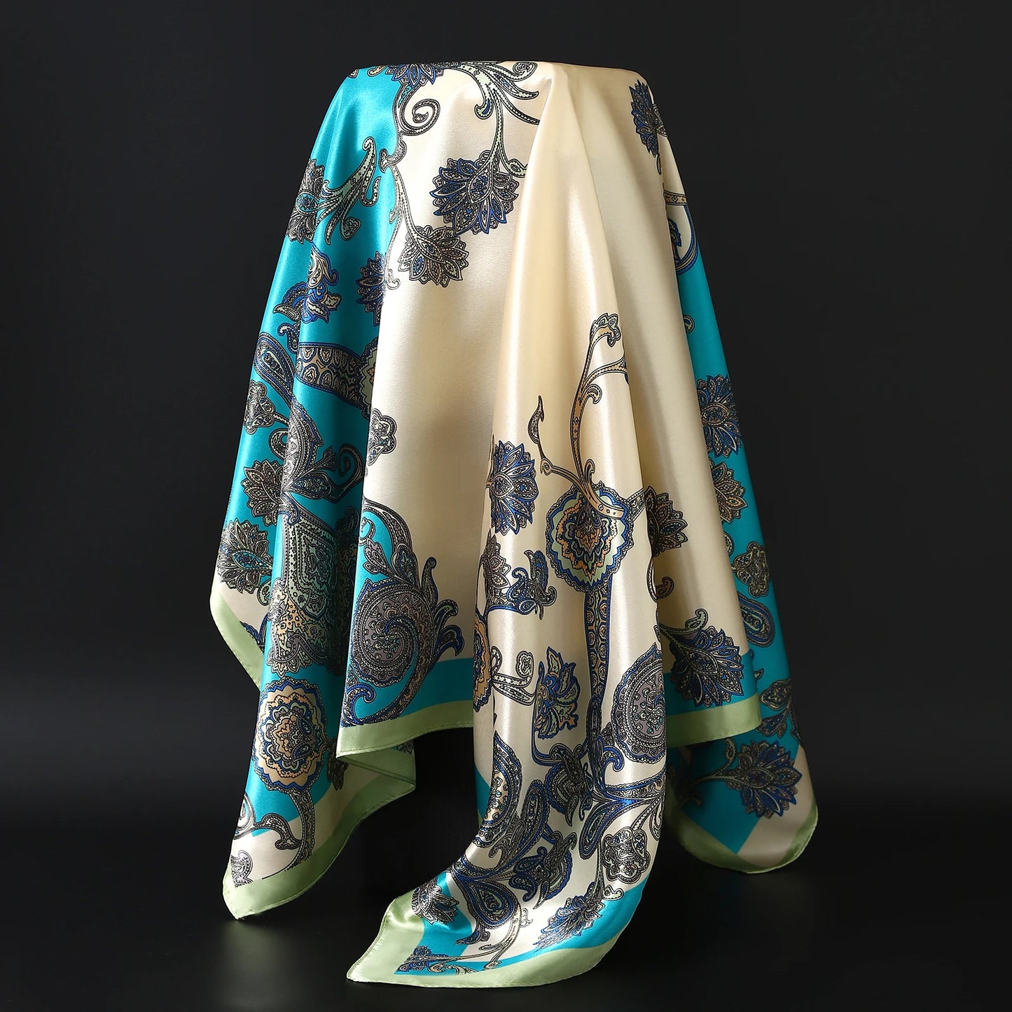 90×90cm Silk Satin Square Scarf for Women