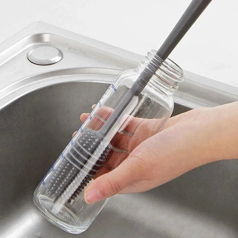 Silicone Bottle Brush – Long Handle Cup & Glass Cleaner