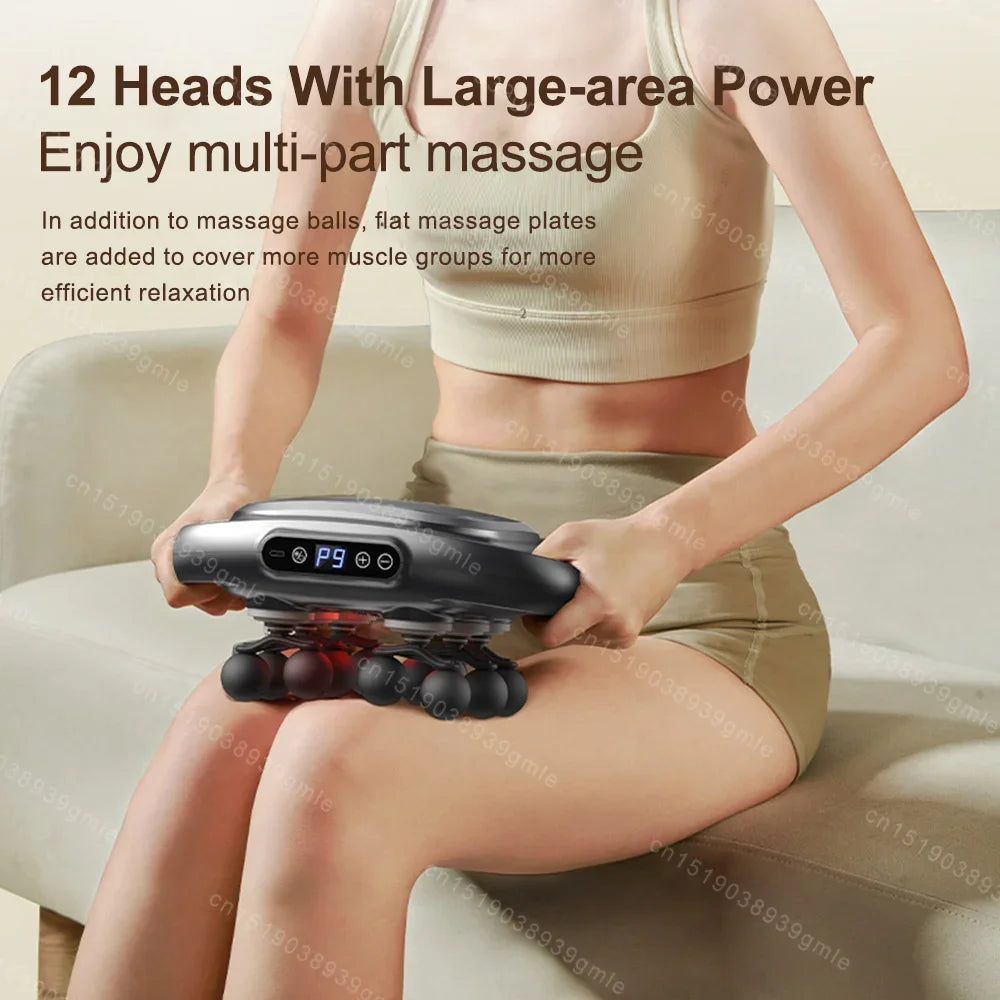 Electric Massage Gun Muscle Relaxation High Frequency Back Massage Deep Tissue Muscle 8/12 Heads
