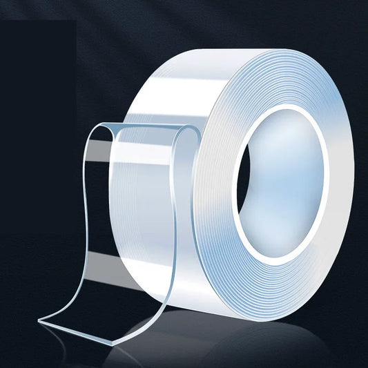 Double-Sided Adhesive Tape – Traceless, Waterproof Gel Tape (1m / 3m / 5m)