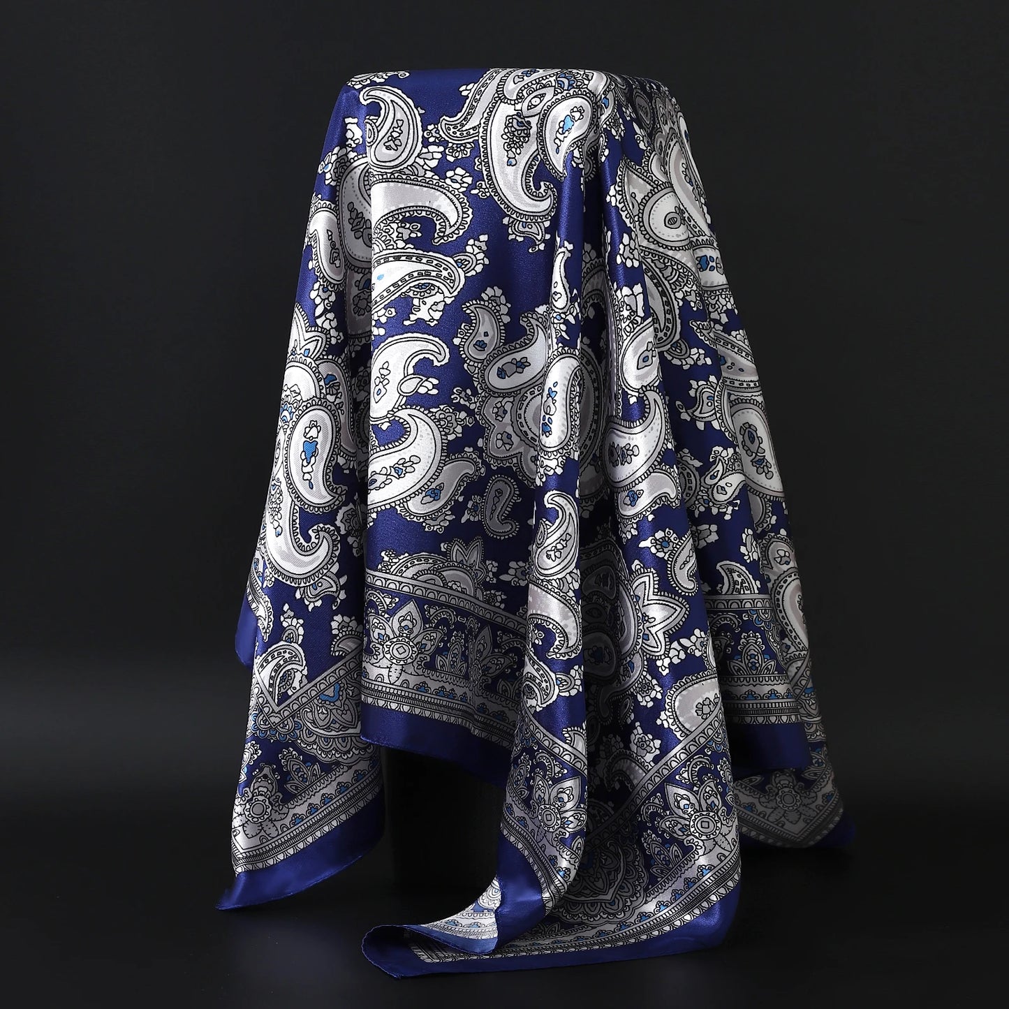 90×90cm Silk Satin Square Scarf for Women