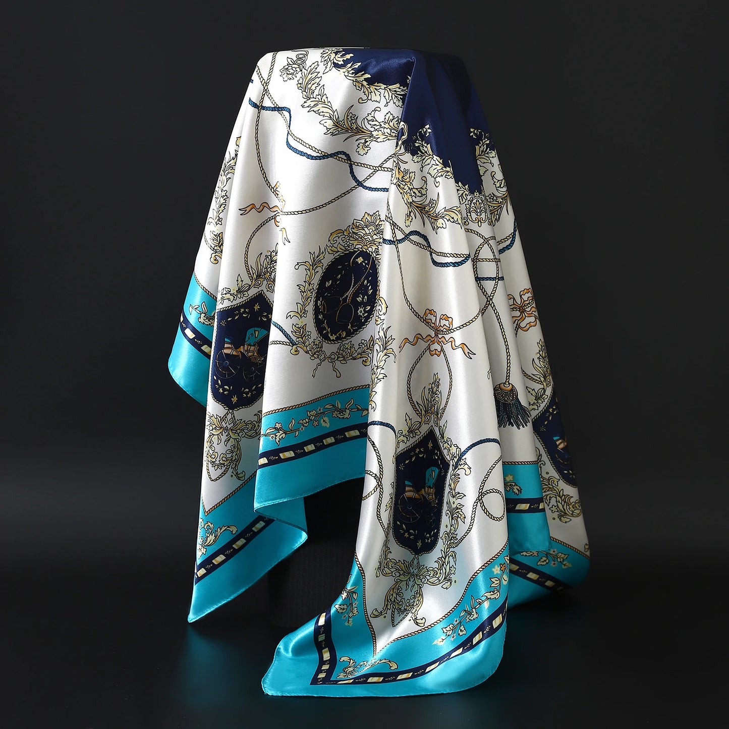 90×90cm Silk Satin Square Scarf for Women