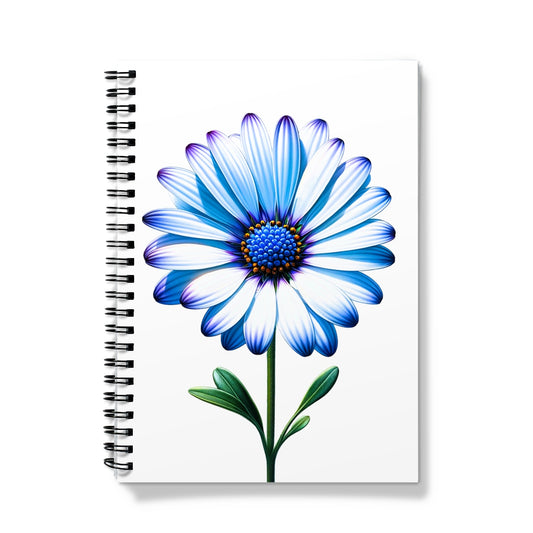 Daisy Blue Spiral Notebook