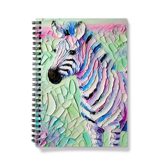 Impasto Pastel Zebra Spiral Notebook