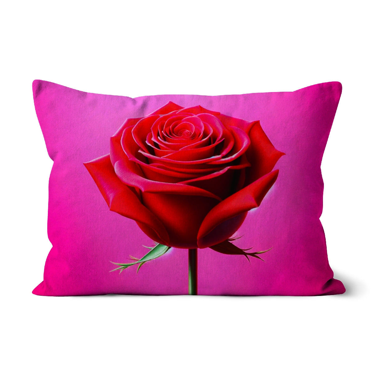 Red Rose Pink Cushion