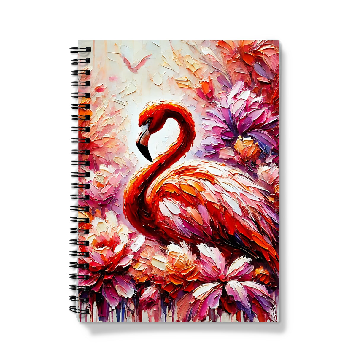 Petals Red Flamingo Spiral Notebook