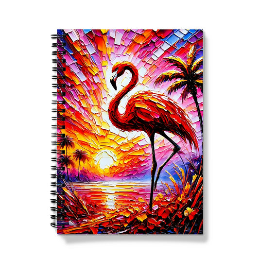 Tropical Red Flamingo Spiral Notebook