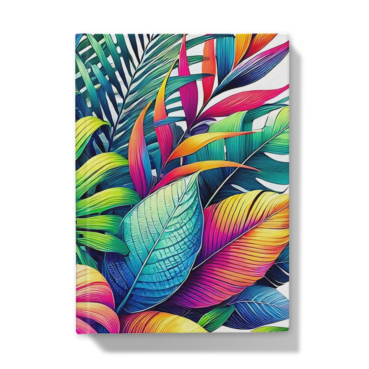 Mixed Tropical Leaves Hardback Journal