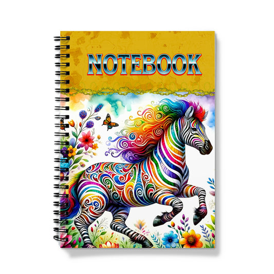 Whimsical Stripes Zebra Spiral Notebook