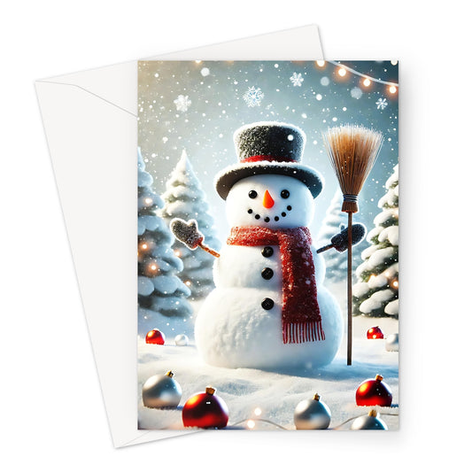 Christmas Snowman Greeting Cards - Pack of 10 Cards