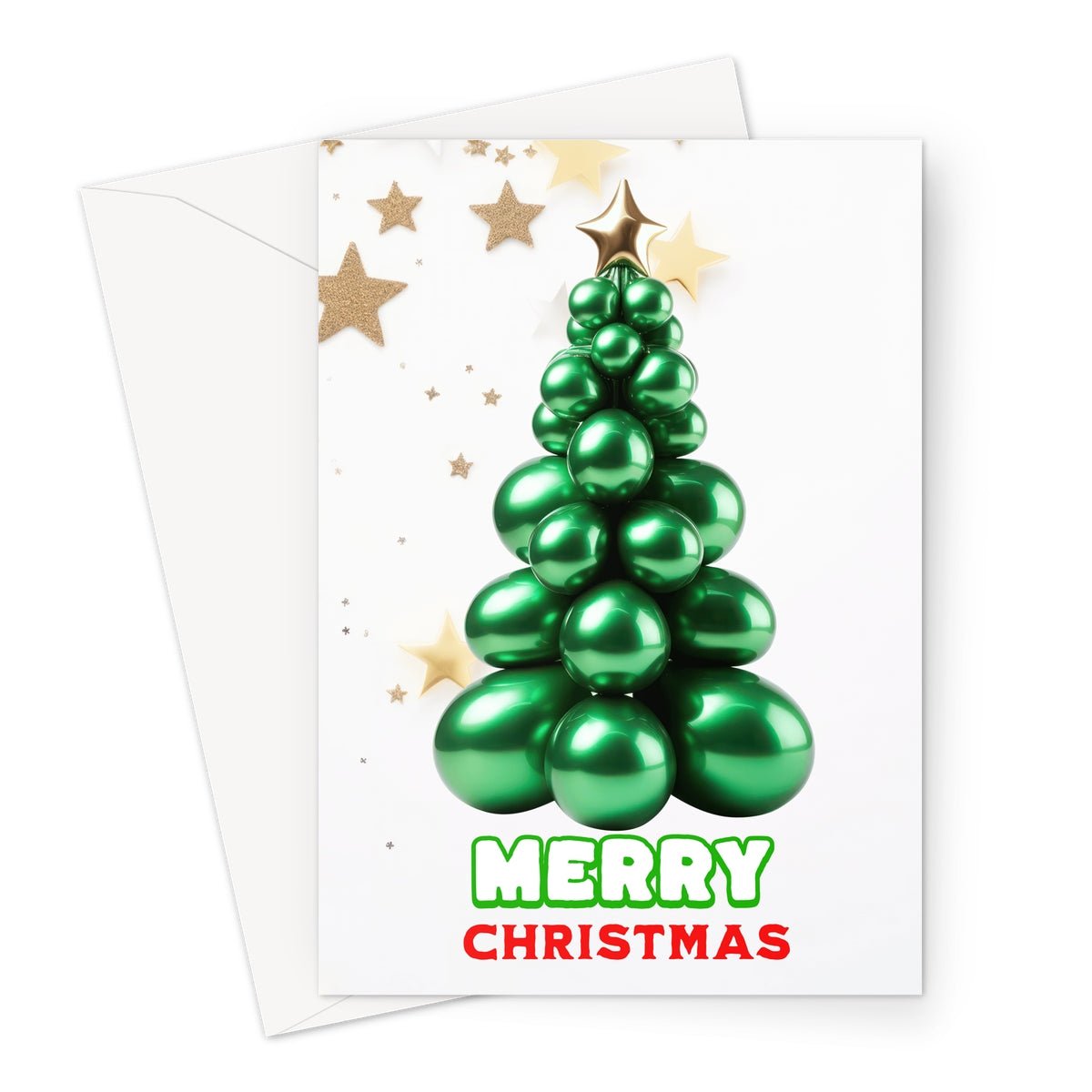 Balloons Merry Christmas Greeting Card - Paperdec