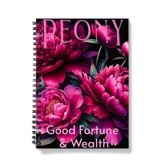 Peony Fortune Spiral Notebook