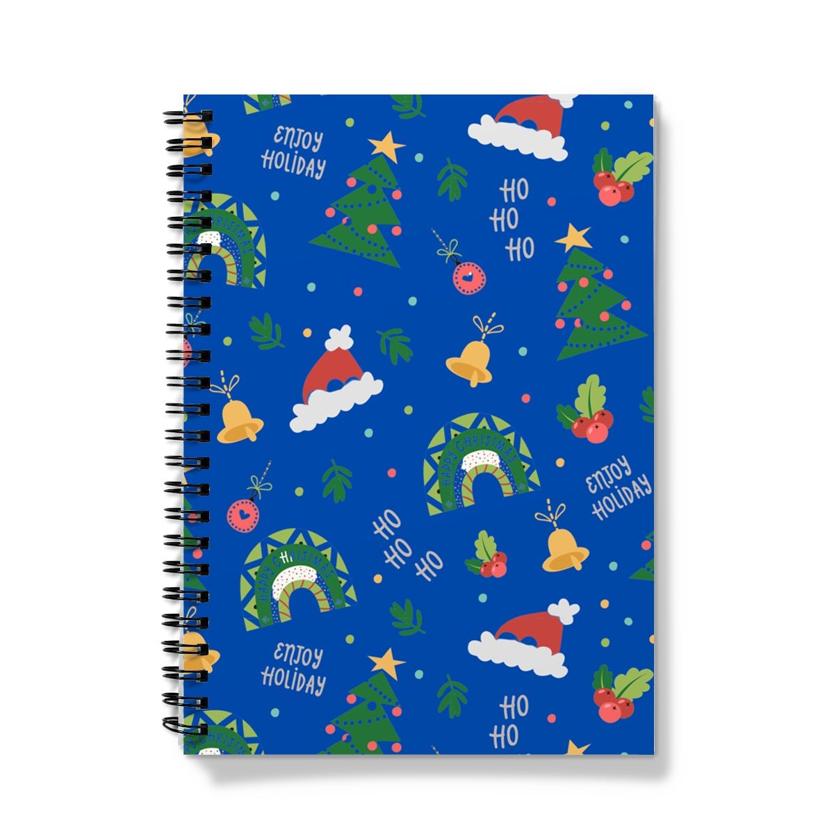 Blue Christmas Ho Ho Ho Notebook - Paperdec