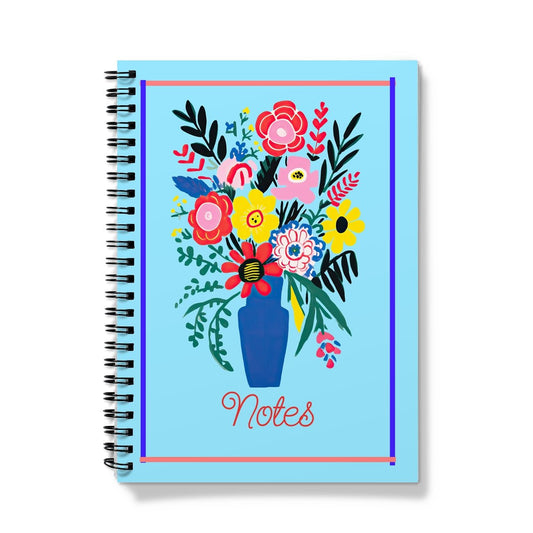 Blue Floral Bouquet Notebook