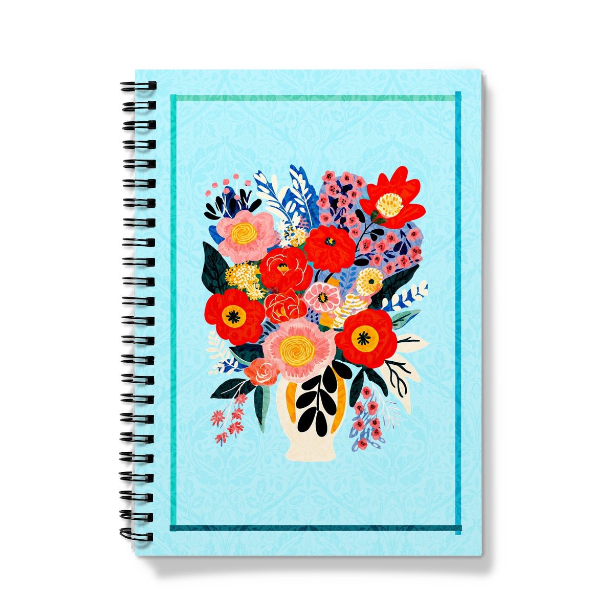 Blue Floral Vase Notebook