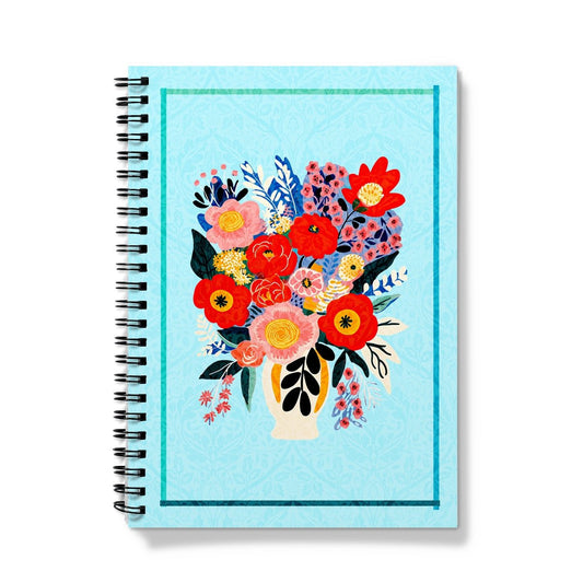 Blue Floral Vase Notebook