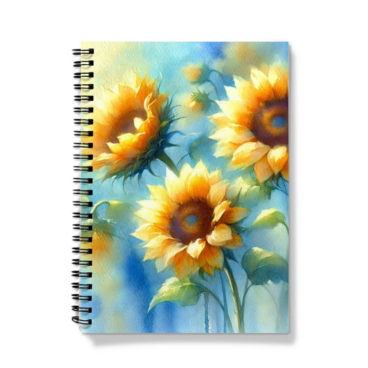 Blue Sunflower Notebook