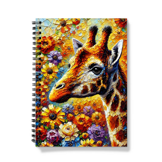 Giraffe Painted Spiral Notebook