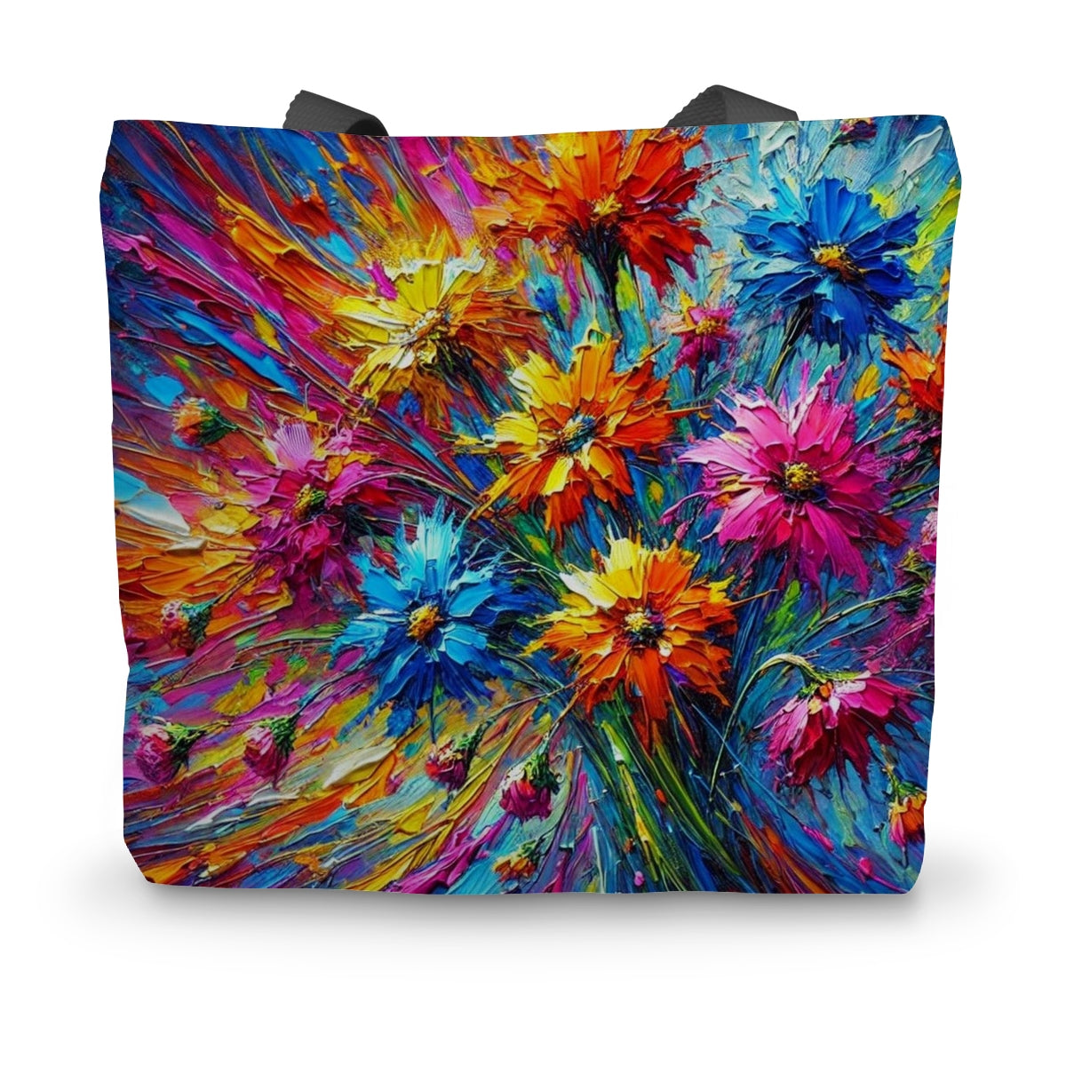 Wildflowers Impasto Canvas Tote Bag