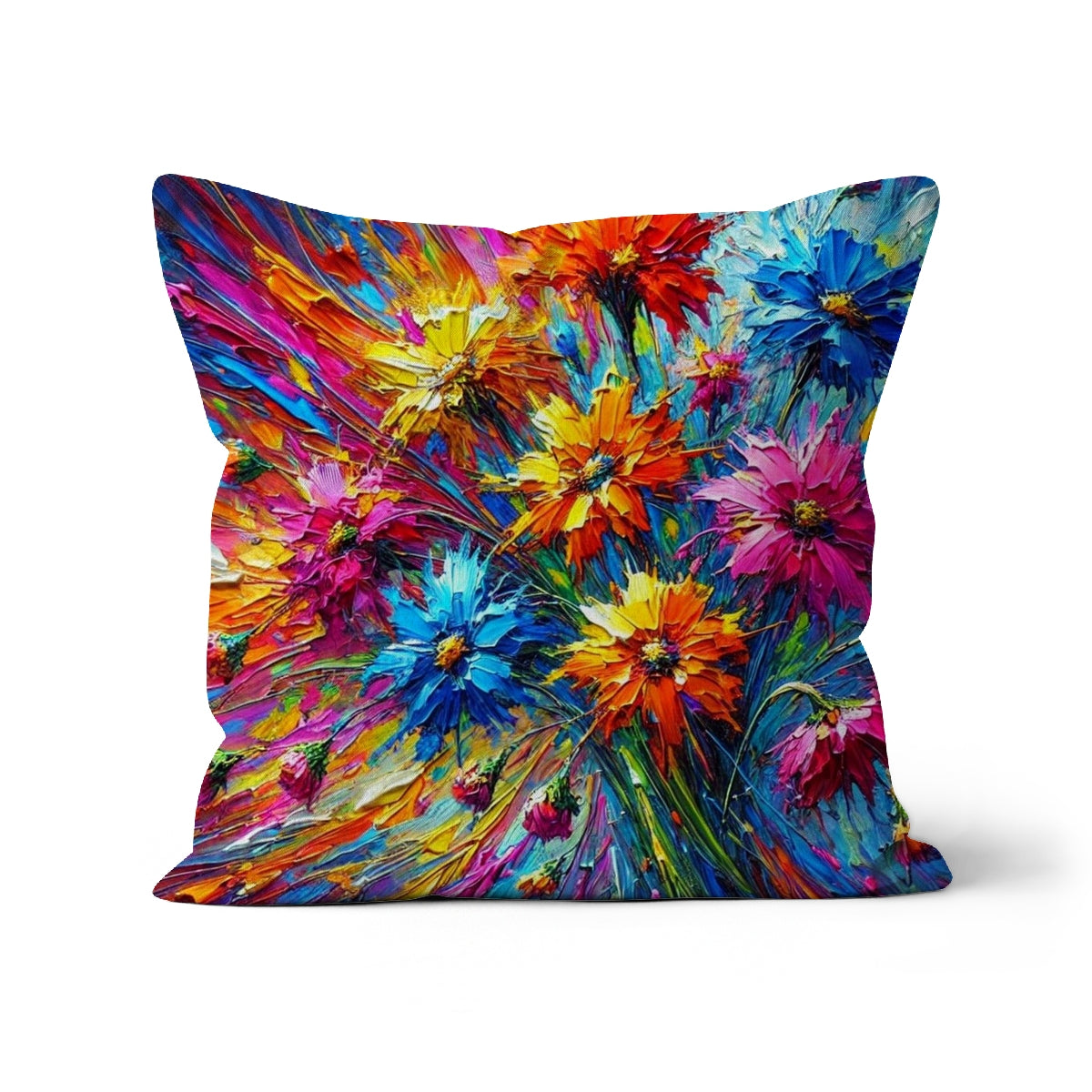 Wildflowers Impasto Cushion