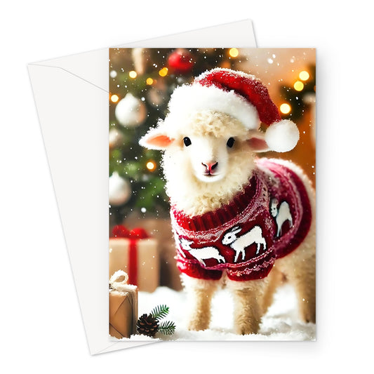 Sheep Christmas Greeting Cards - Pack of 10 Cards