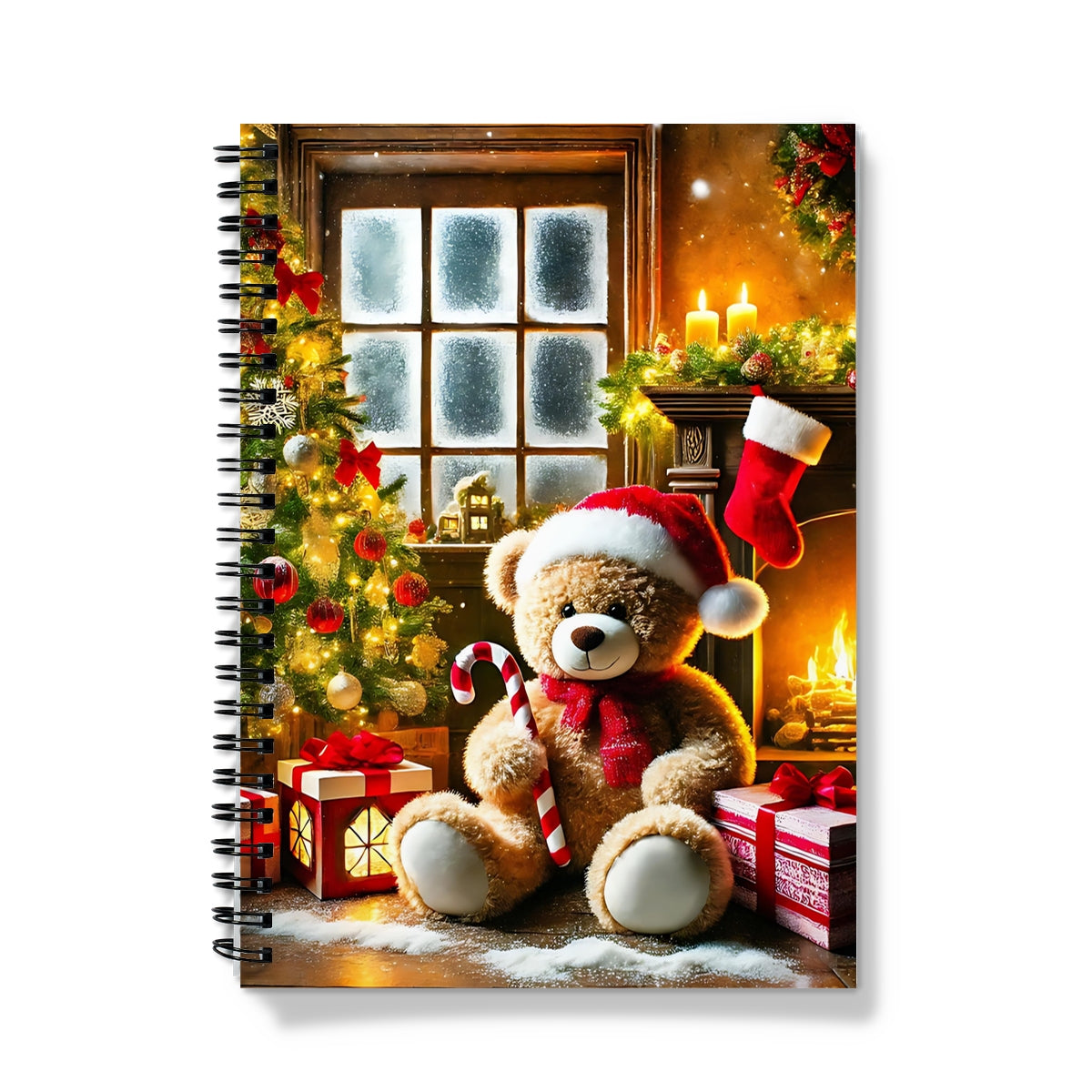 Christmas Bear Spiral Notebook