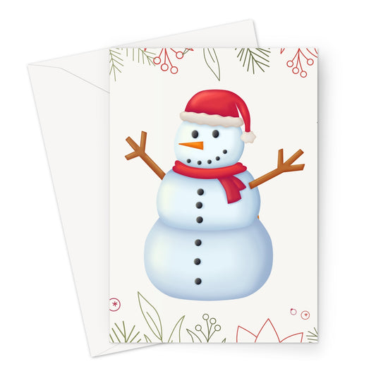 Snowman Christmas Greeting Cards - Pack of 10 Cards