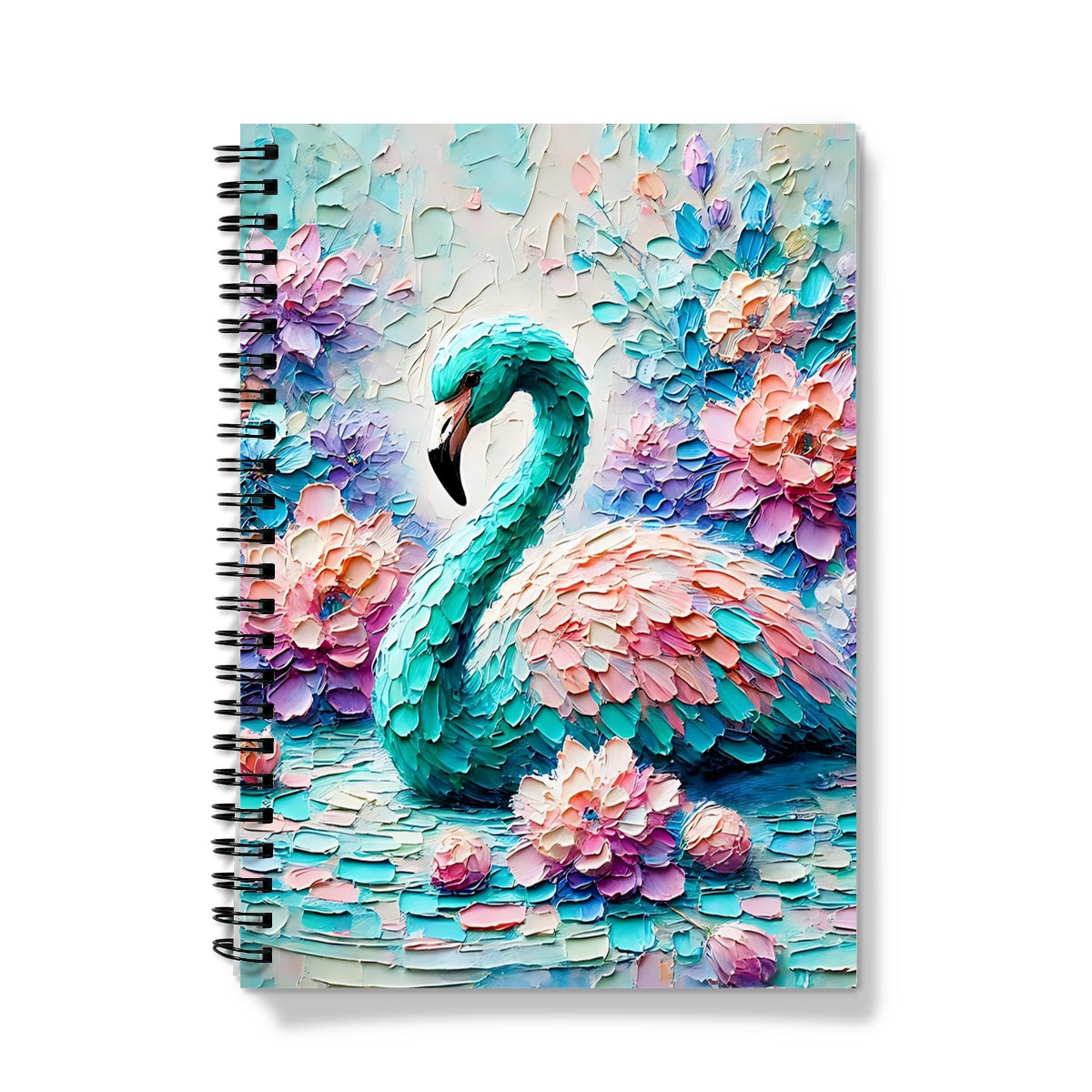 Turquoise Flamingo Spiral Notebook