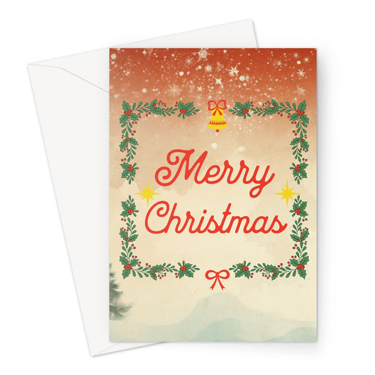 Merry Christmas Red Greeting Cards - Pack of 10 Cards