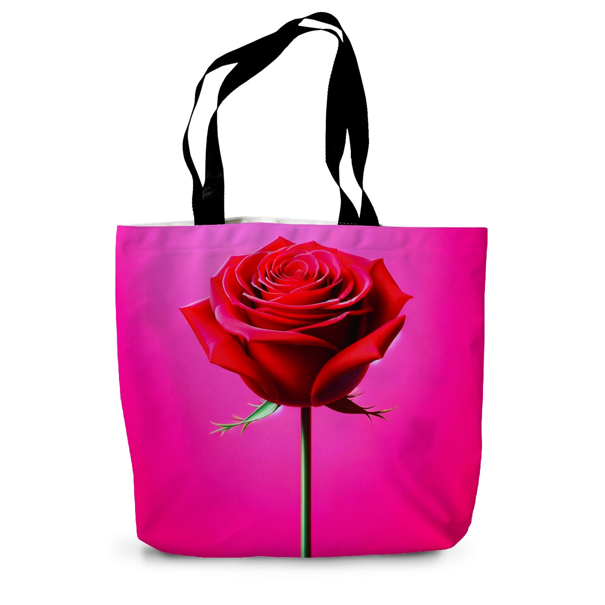 Red Rose Pink Canvas Tote Bag