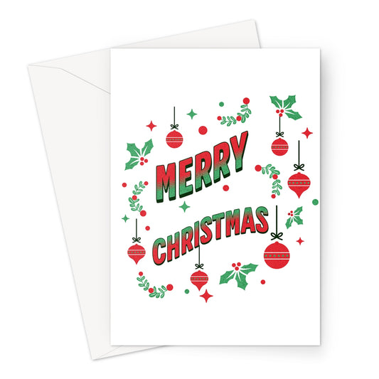 Merry Christmas Greeting Cards - Pack of 10 Cards