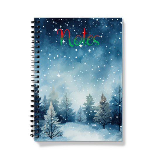 Snowy Christmas Spiral Notebook