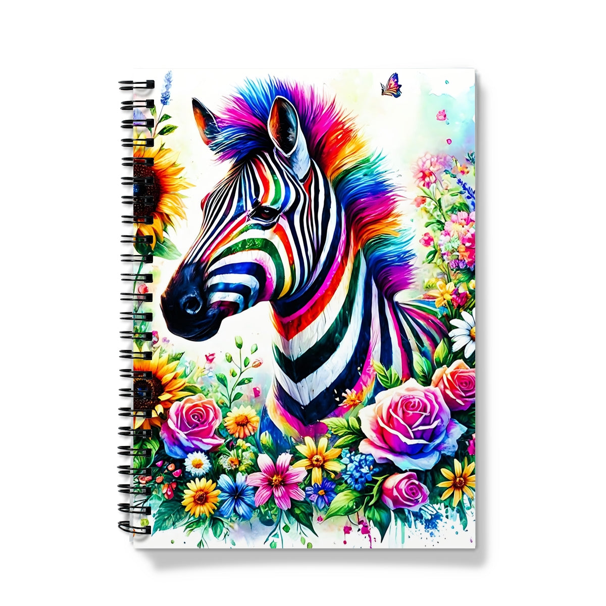 Colourful Zebra Spiral Notebook