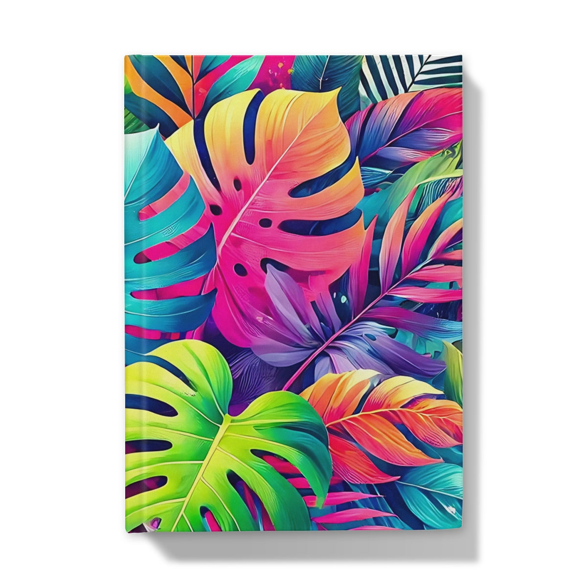 Colourful Tropical Leaves Hardback Journal