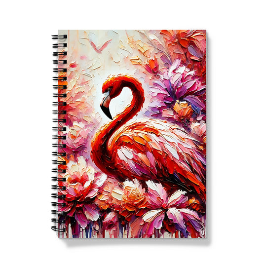 Petals Red Flamingo Spiral Notebook