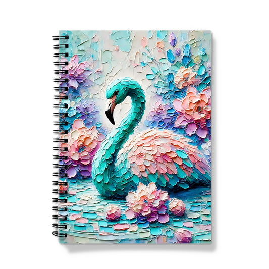 Turquoise Flamingo Spiral Notebook