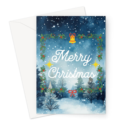 Merry Christmas White Greeting Cards - Pack of 10 Cards