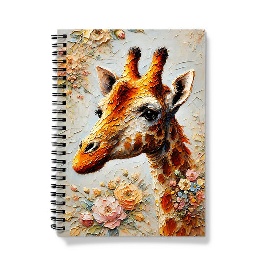 Giraffe Floral Spiral Notebook