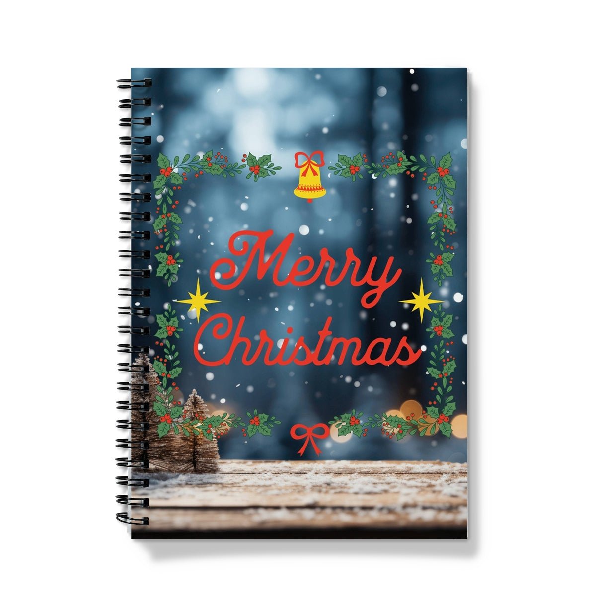 Merry Christmas Winter Spiral Notebook