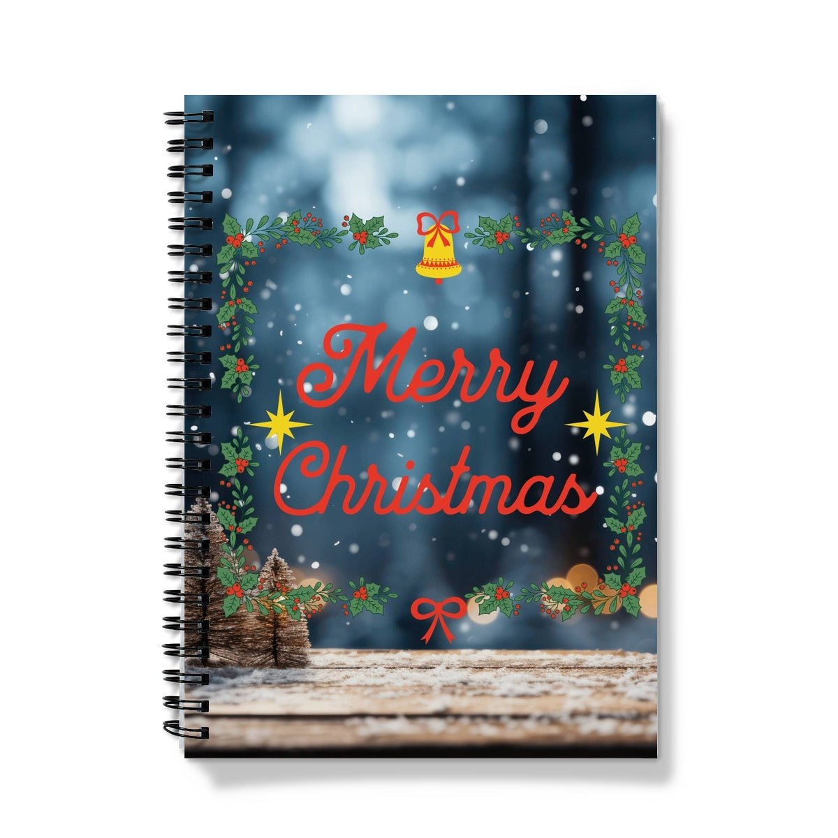 Merry Christmas Winter Spiral Notebook