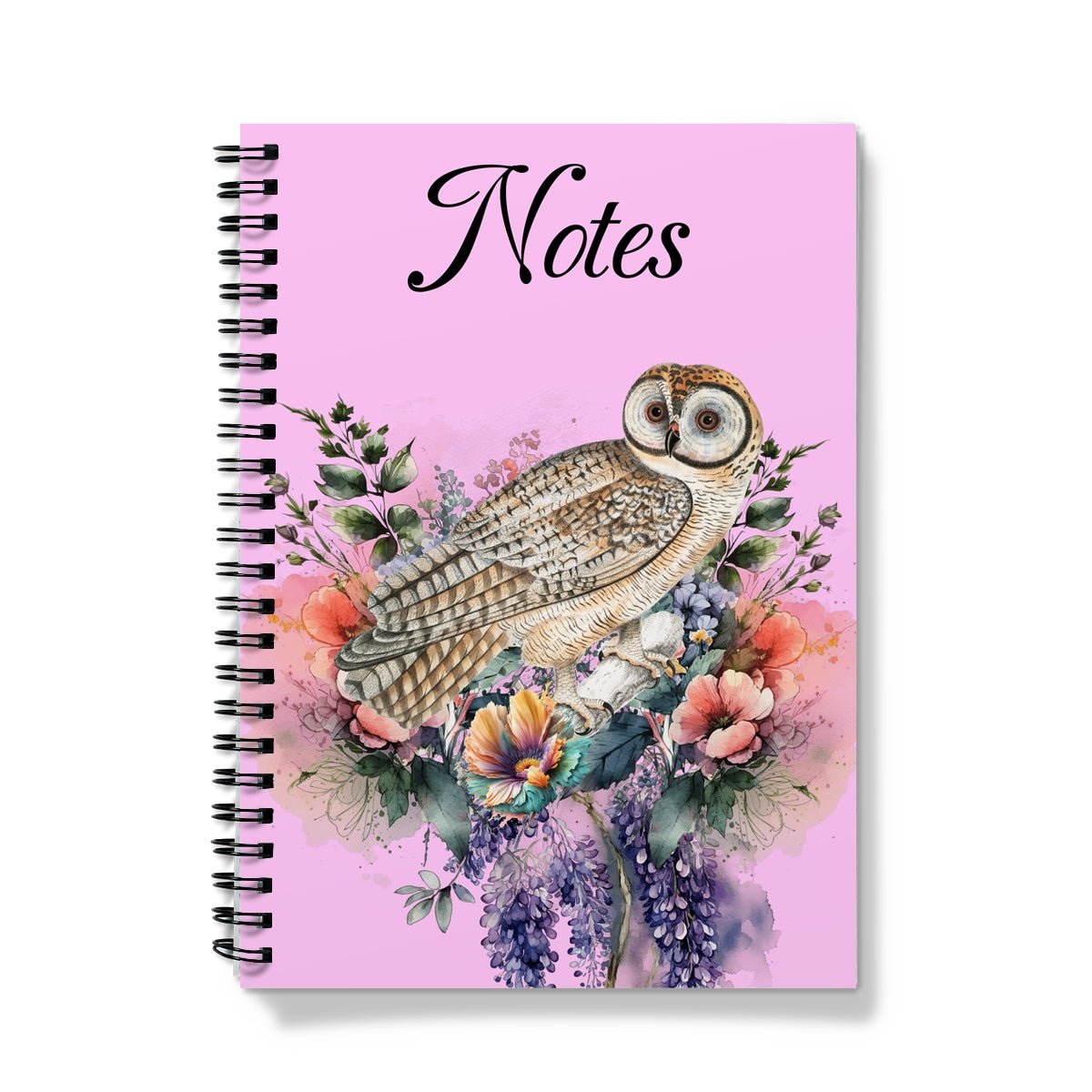 Owl Pink Notebook