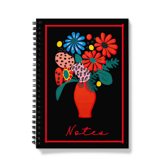 Paperdec Black Floral Notebook