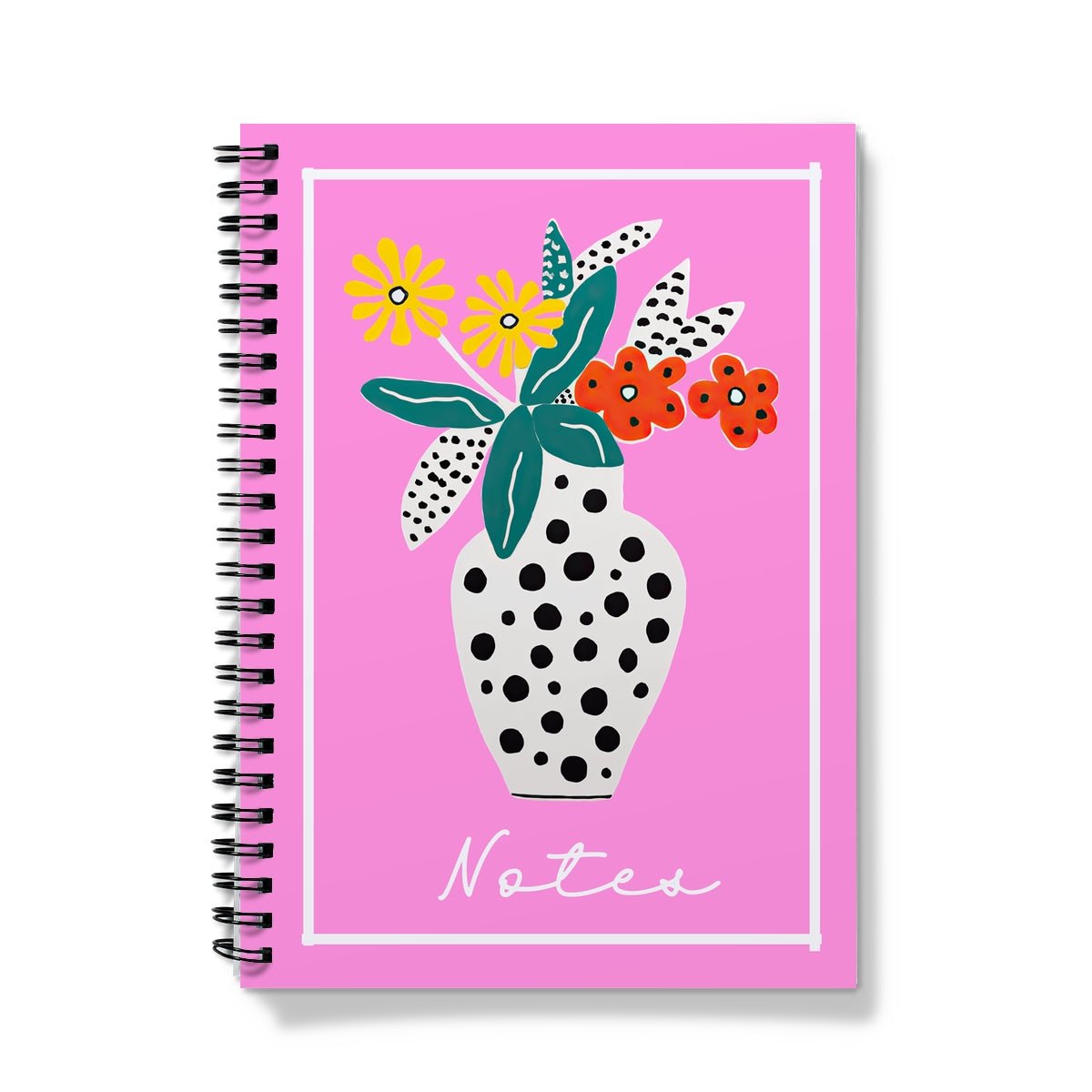 Paperdec Pink White Vase Notebook