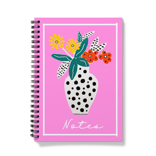 Paperdec Pink White Vase Notebook