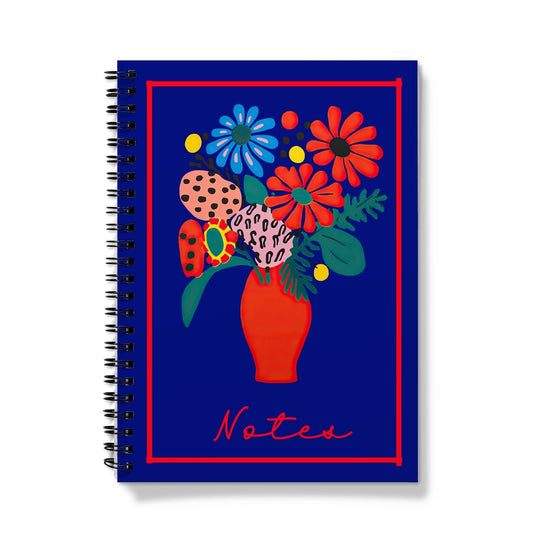 Paperdec Royal Blue Floral Notebook