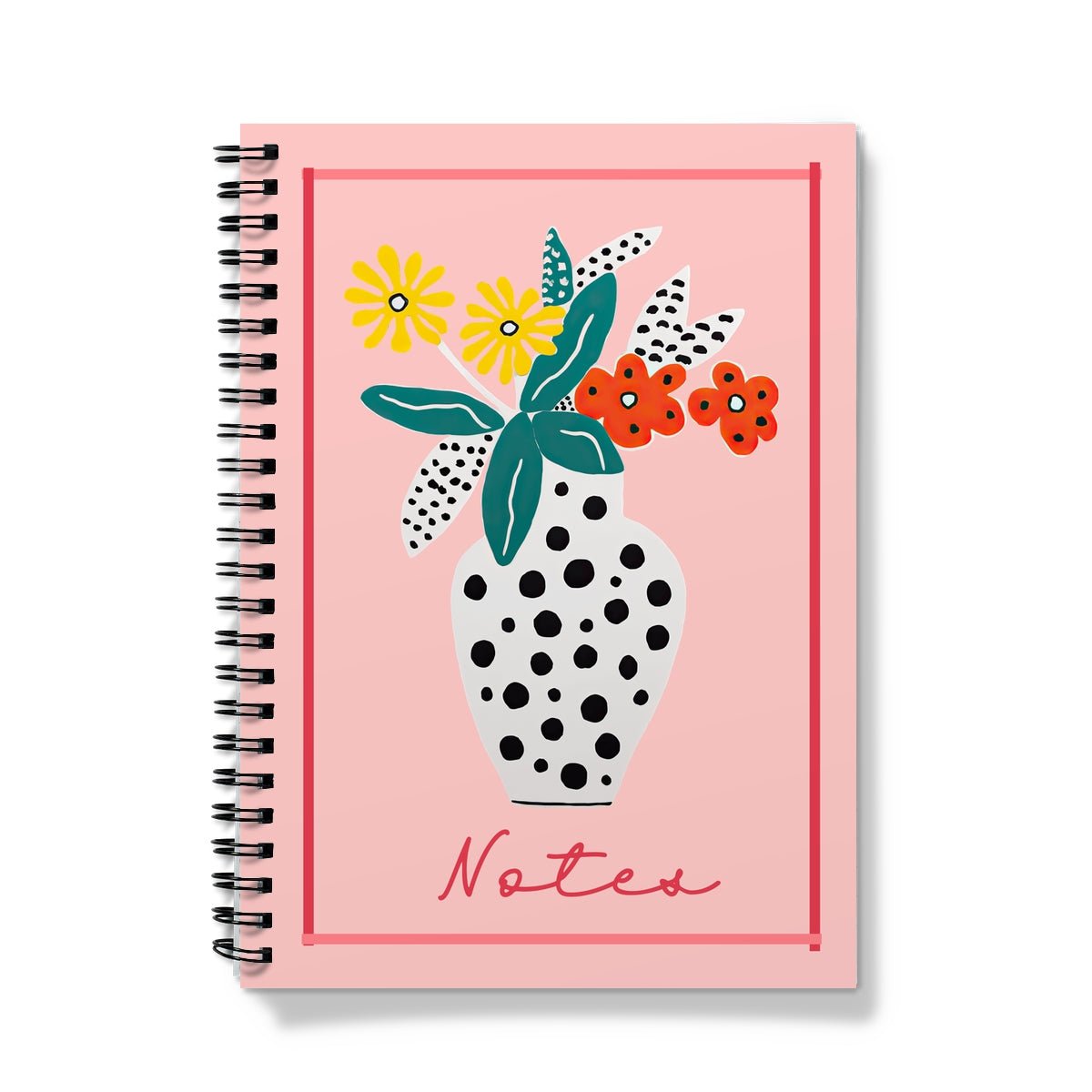 Peach Floral Notebook