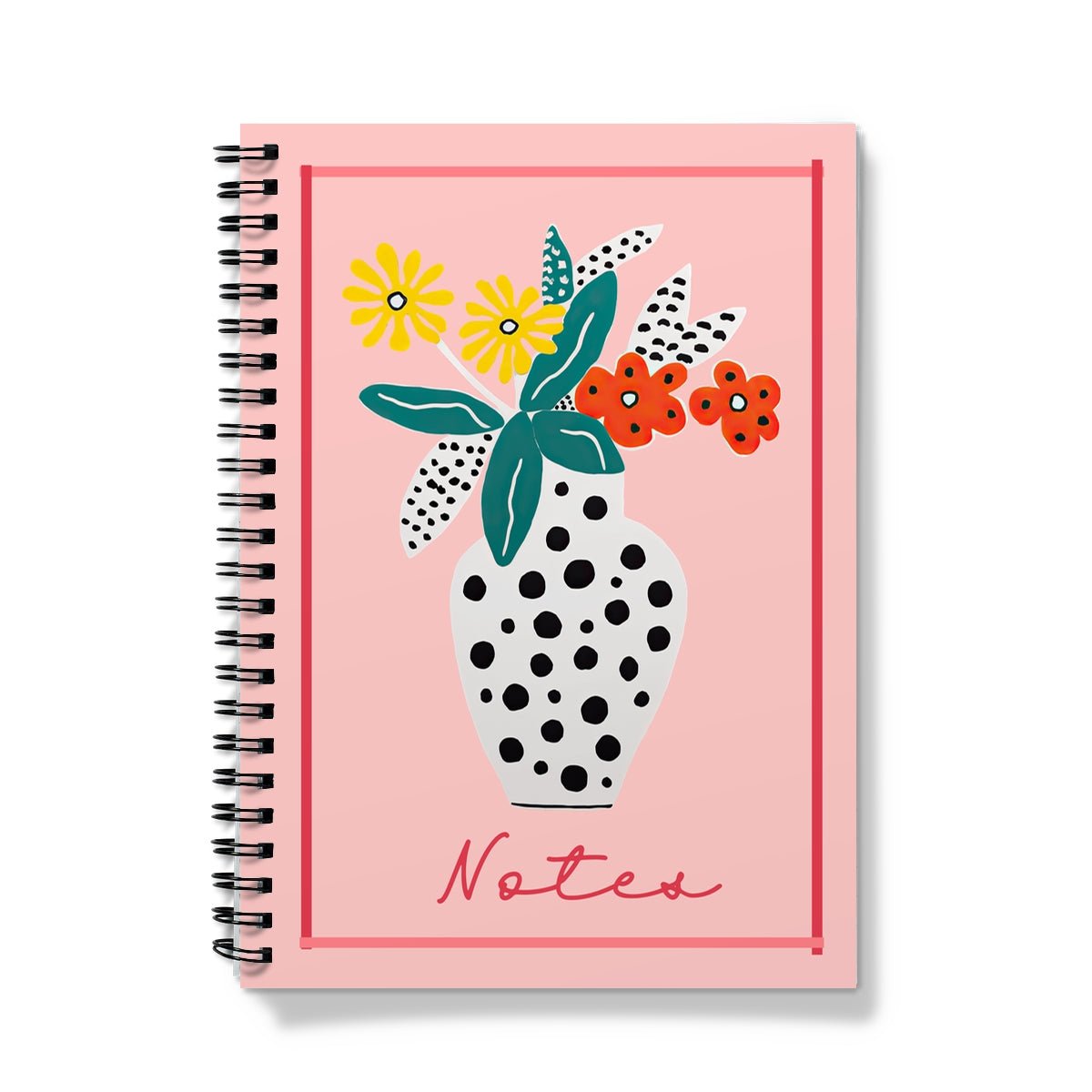 Peach Floral Notebook